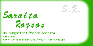 sarolta rozsos business card